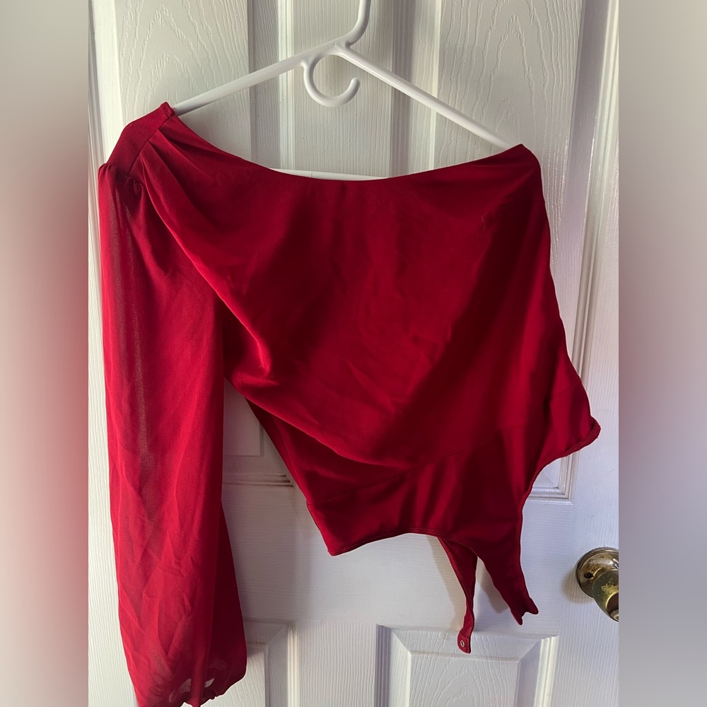 Elegant Red Women's Blouse